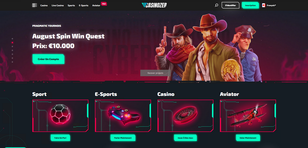 Offre bonus Casinozer Casino en ligne 2025