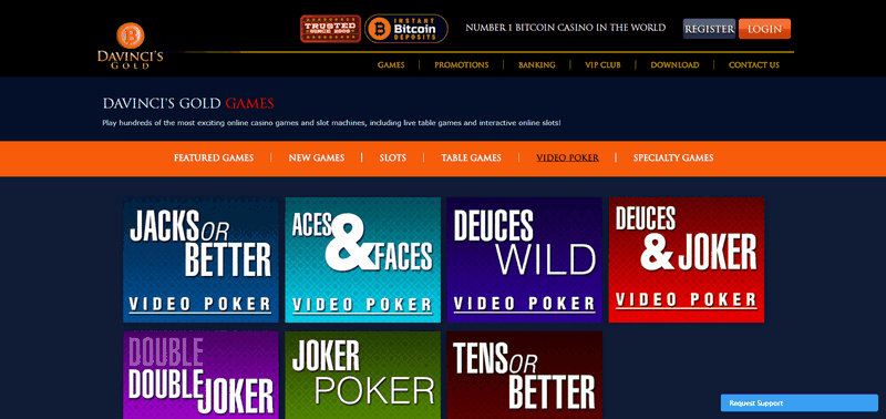 Sitio web del casino DaVinci Gold