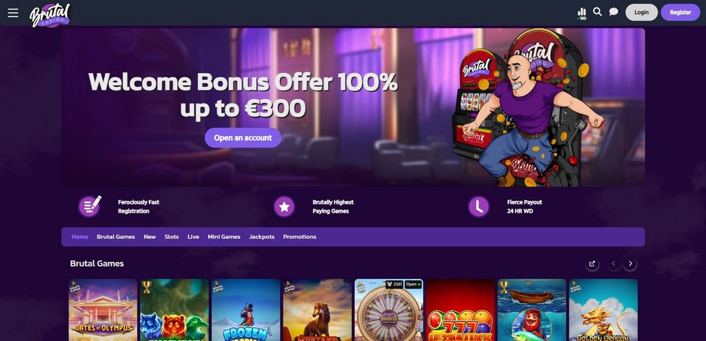 Brutal Casino Site Evaluation|Brutal Online casino Perk Code: Rise to EUR1,000 in Bonus Offer Money