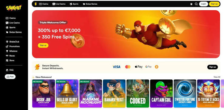 Recensie over de ShakeBet Casino-website Recensie over de ShakeBet Casino-website